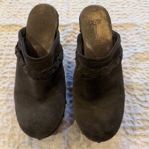 Gray Ugg Kaylee Leather Clogs